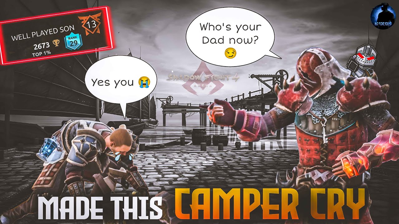 Toxic Name camper crying for a rematch 🤡 | Shadow Fight 4 Arena #shadowfight4 #keepfighting