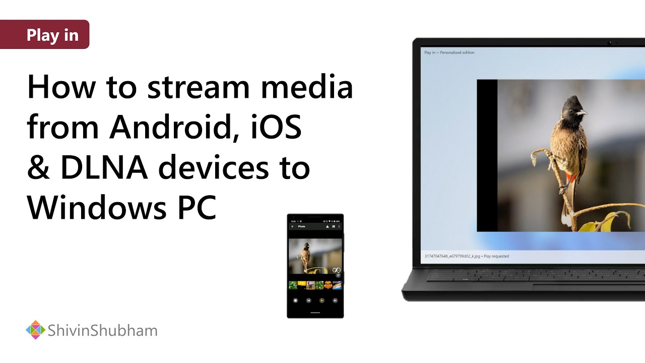 How to stream media from Android, iOS & DLNA devices to Windows PC​ using 'Play in' app