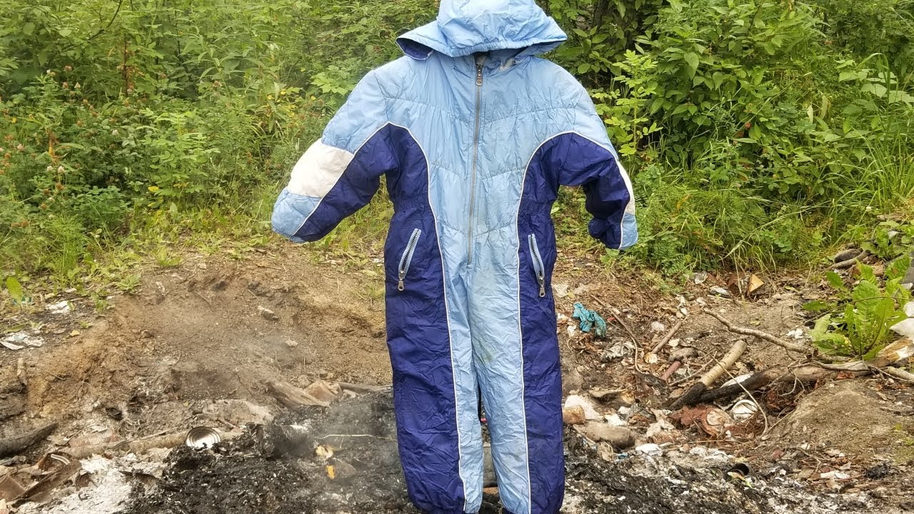 Burning Blue Nylon Snowsuit Ski Suit