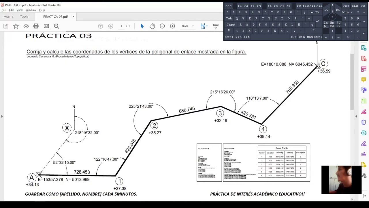 POLIGONAL ABIERTA P03, Civil 3D - PUNTOS de CONTROL, ÁNGULOS GRADOS, MINUTOS Y SEGUNDOS - COGOEDITOR