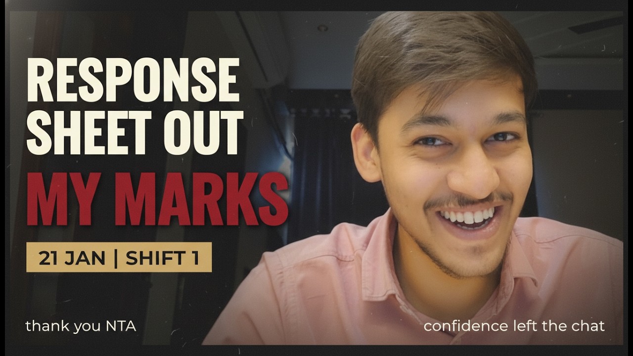 My Marks 🤡  21Jan Shift 1 😶‍🌫️ Response sheet out 🔥🥲 Khatam