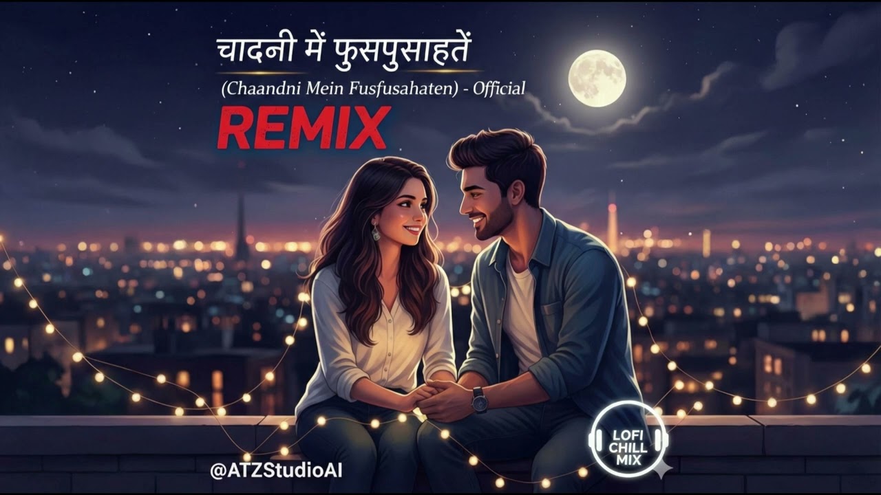 चांदनी में फुसफुसाहटें - Chandni Mein Fusfusahaten(Official Remix)|Romantic Lofi Beats| @ATZStudioAI