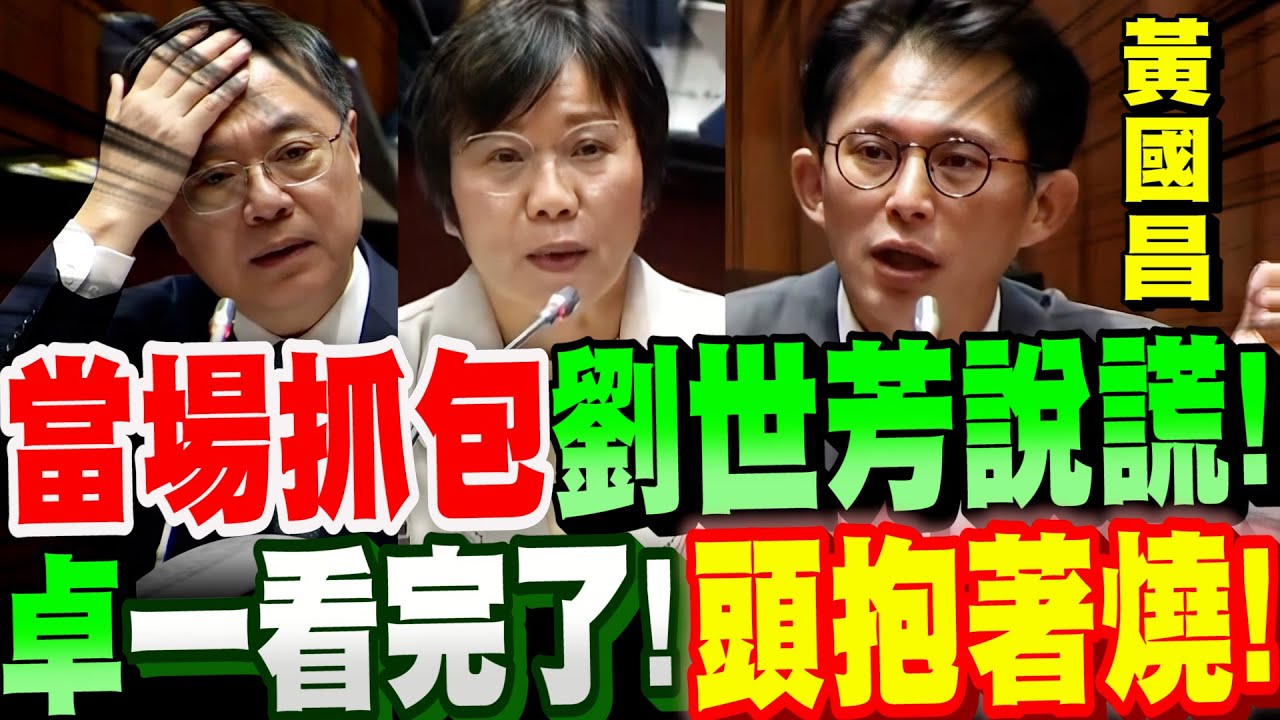【全字幕】黃國昌當場抓包劉世芳說謊！卓榮泰一看完了！支支吾吾！頭抱著燒！立法院總質詢 #弊案#行政院長#社宅