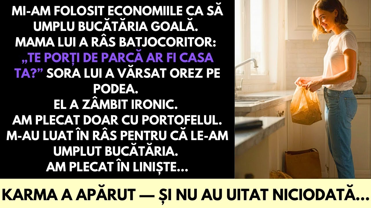 Au Râs Când Le-Am Umplut Bucătăria Goală—Acum Regretă Că M-Au Batjocorit