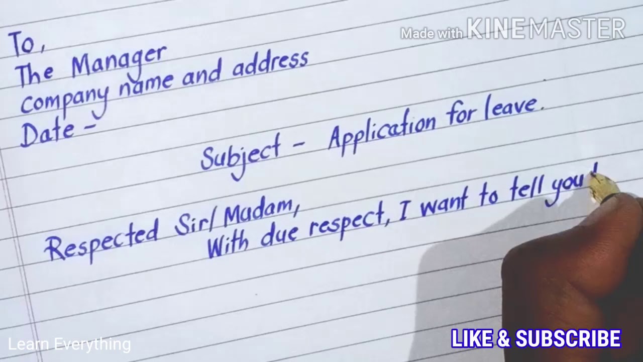 Application for leave || leave application for office or company staff || leave application/letter
