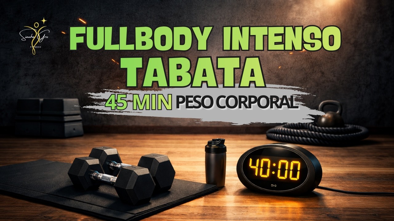 🔥 TABATA FULLBODY 45 MIN | Quema grasa y tonifica TODO el cuerpo con mancuernas