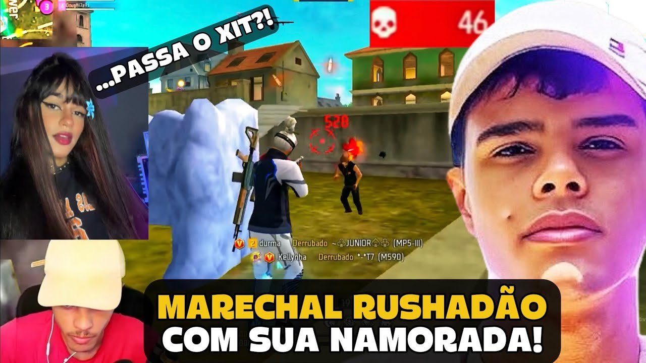 MARECHAL CARREGOU SUA NAMORADA E LIMPOU O MAPA NA RANK! FREE FIRE - MARECHAL HIGHLIGHTS
