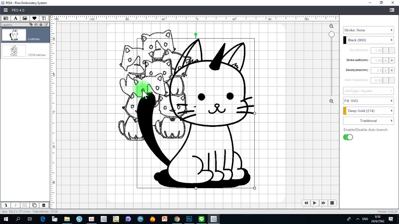 สอนตีลายกับป๊าโจ้!!! EP. 4 PES 4.0  ก็สร้างลายปักเองได้ สอนตีลายปักการตีลายเบื้องต้น พื้นฐานการตีลาย