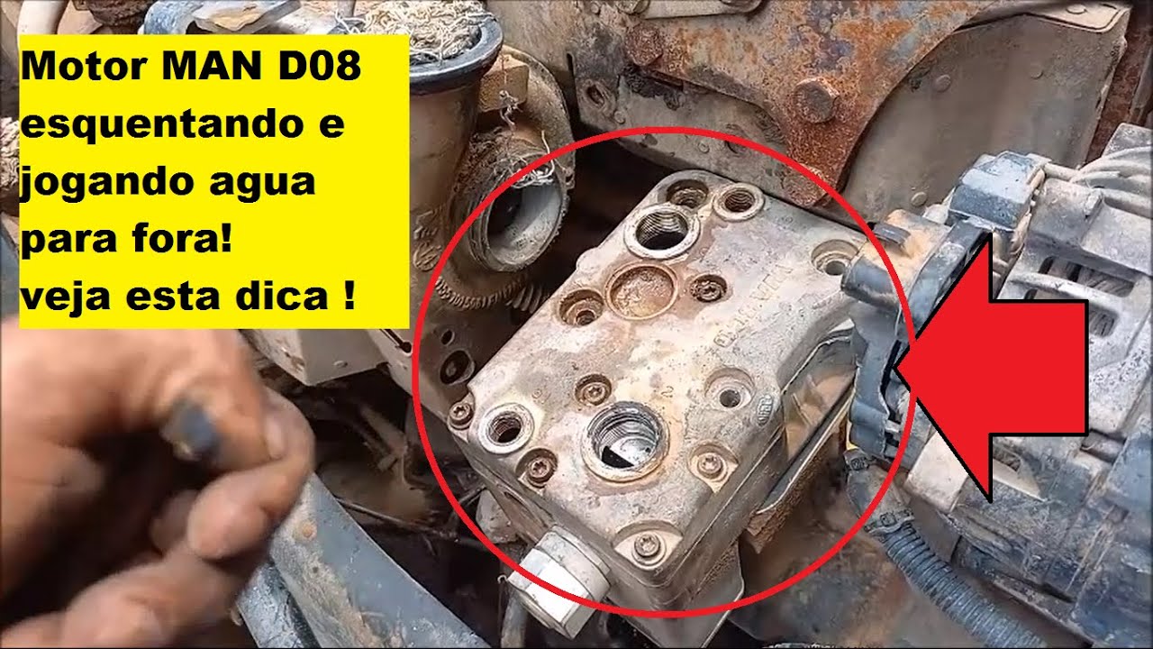Motor Man d08 jogando agua do radiador para fora