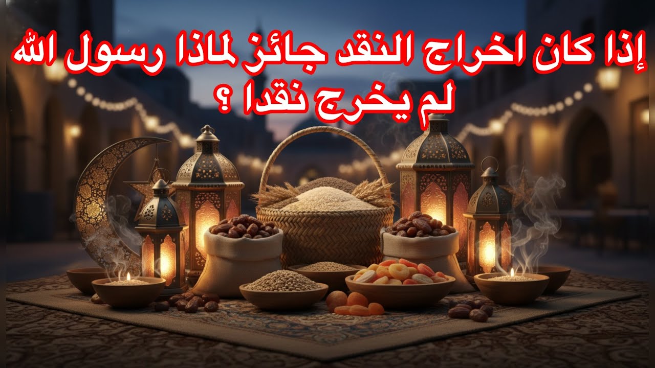 إذا كان اخراج النقد يجوز لماذا رسول الله صلى الله عليه وآله وسلم لم يخرج النقد ؟