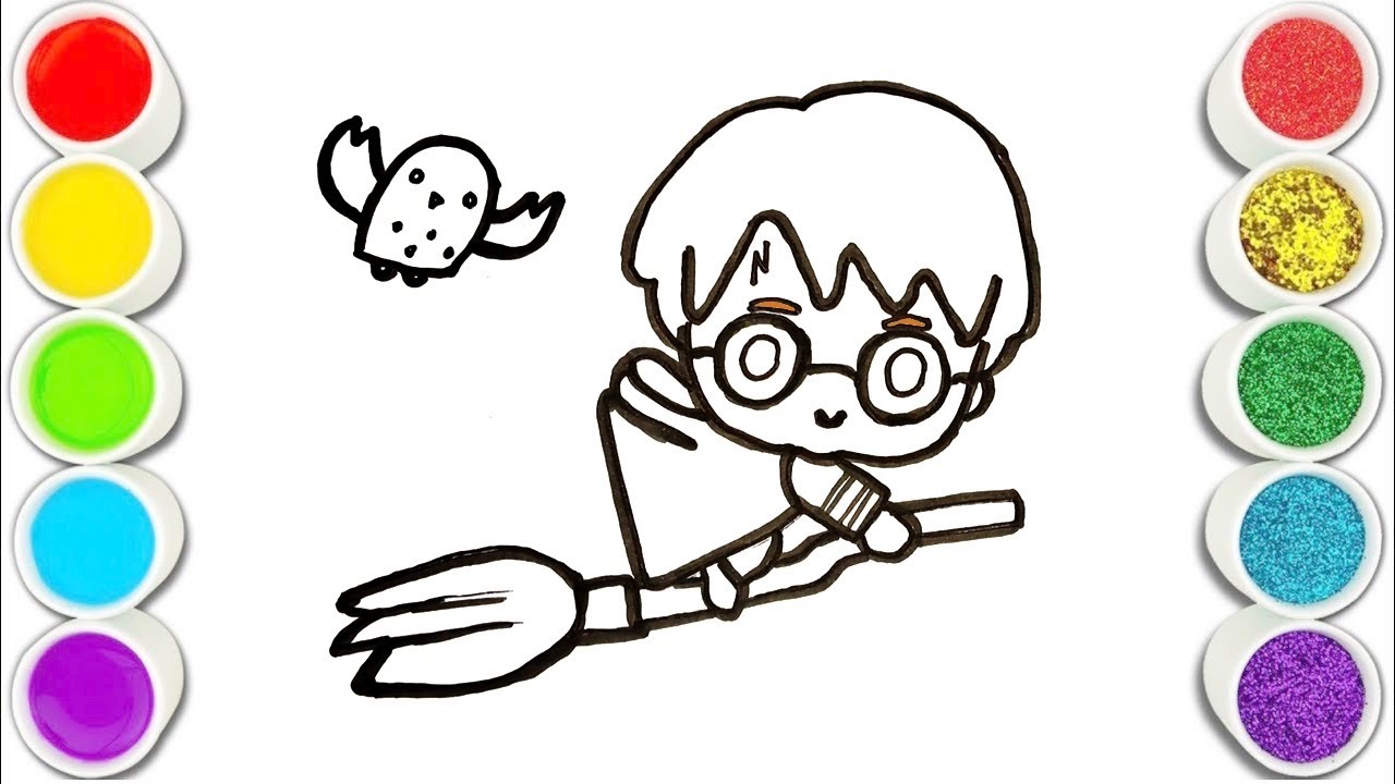 Harry Potter Drawing, Painting and Coloring for Kids, Toddlers Easy Drawing