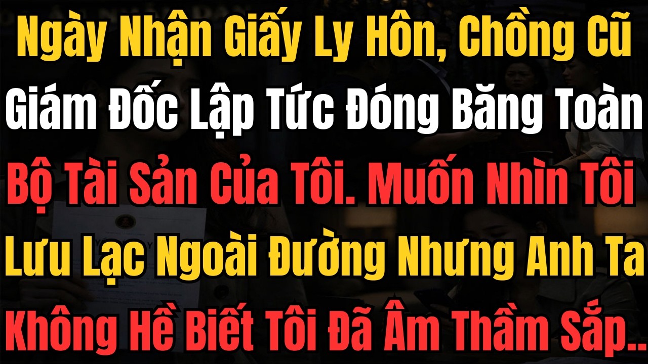 Ngày Nhận Giấy Ly Hôn, Chồng Cũ Giám Đốc Lập Tức Đóng Băng Toàn Bộ Tài Sản Của Tôi, Muốn Nhìn Tôi...