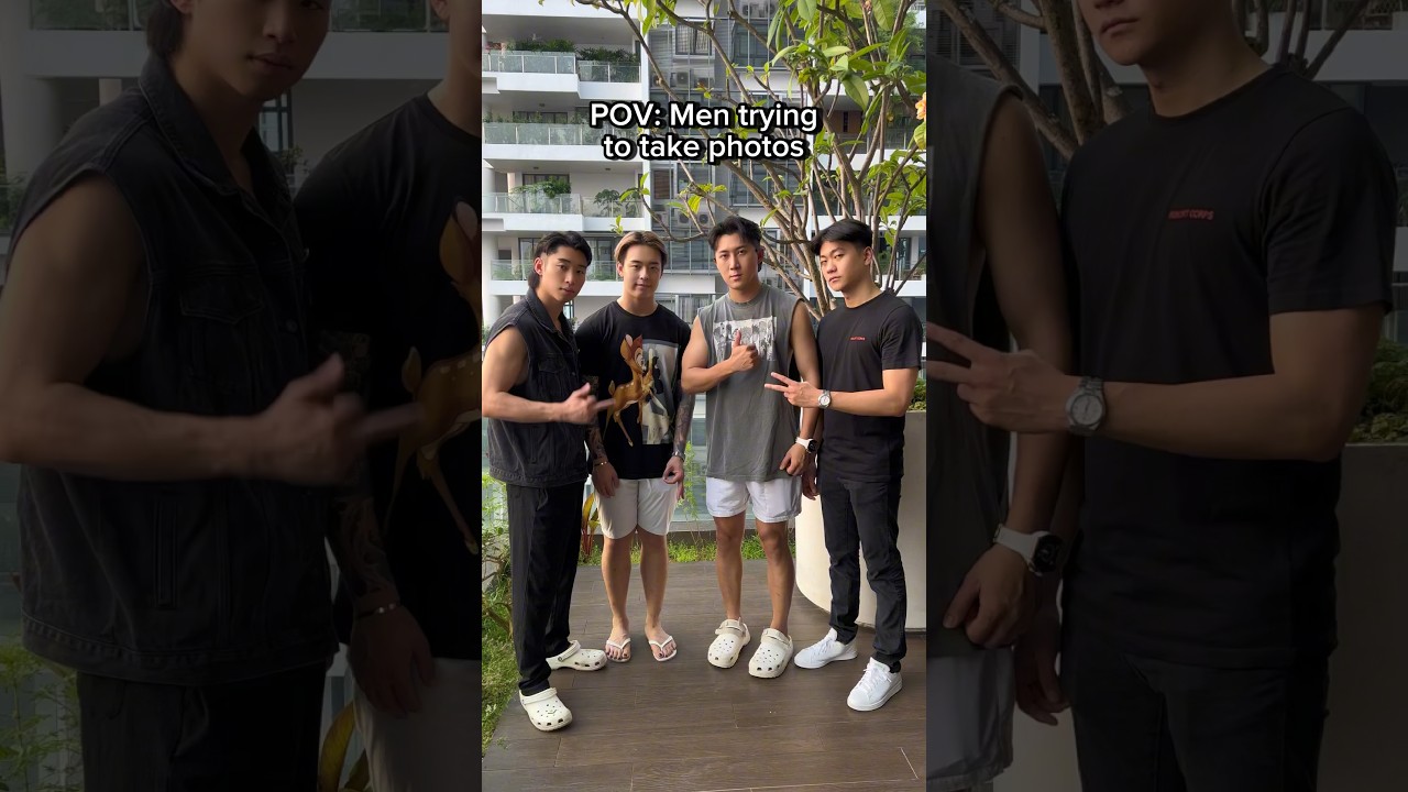 When men trying to take photos (The hand signs)