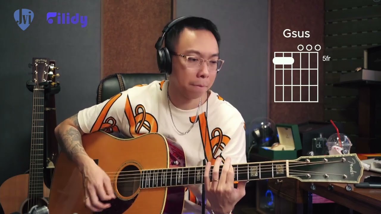 Em Mới L&agrave; NY Anh (Ho&agrave;ng Dũng) - Guitar đệm Tungtic k&egrave;m Chords | Fender Custom shop Acoustic USA