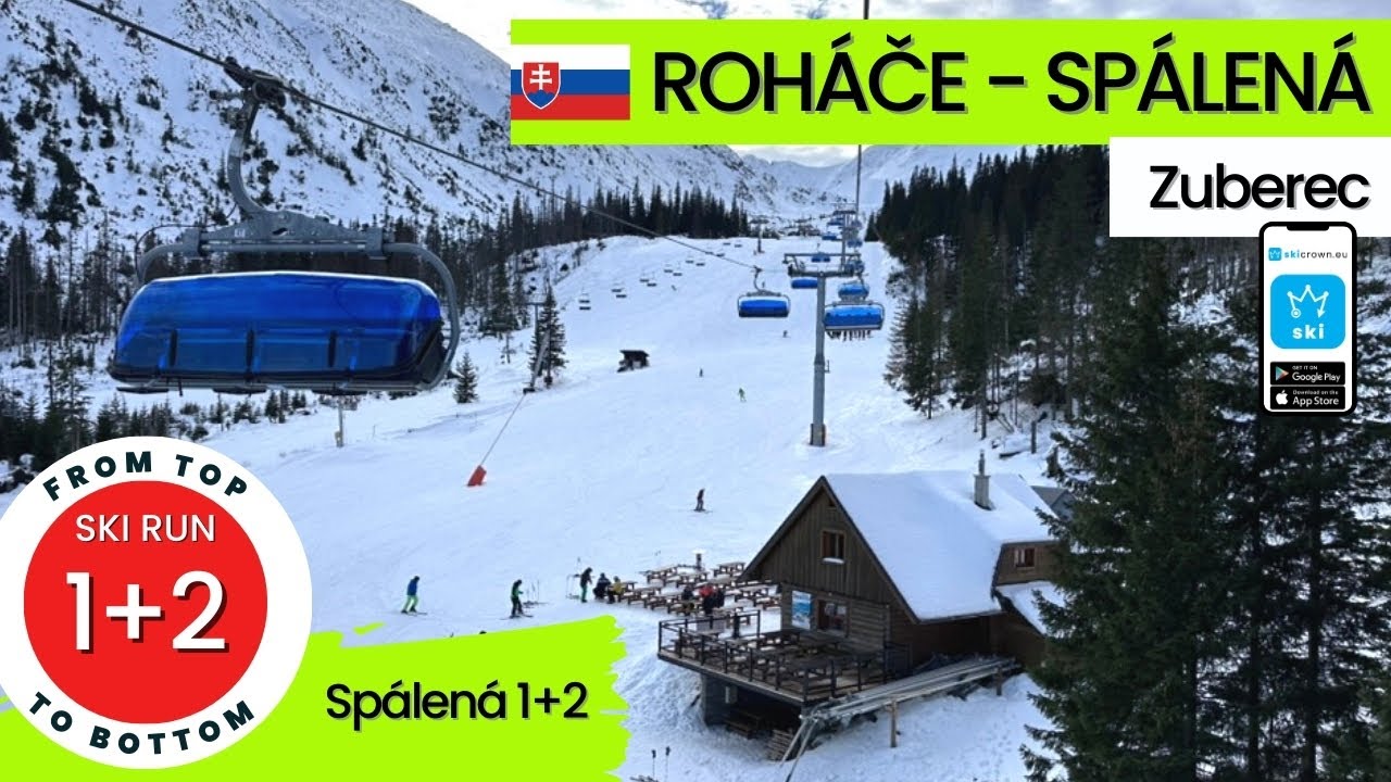 Rohace Spalena Slovakia / ski run 1+2, from top to bottom