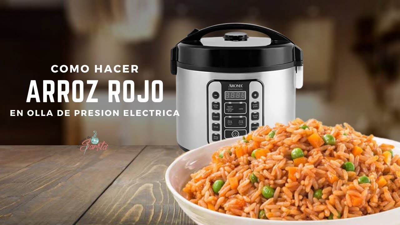 Como hacer Arroz Rojo en Olla Eléctrica de cocción lenta