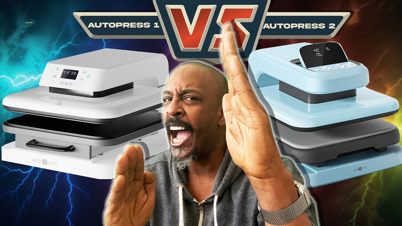 HTVRont Auto Press 1 VS. Auto press 2...FULL COMPARISON