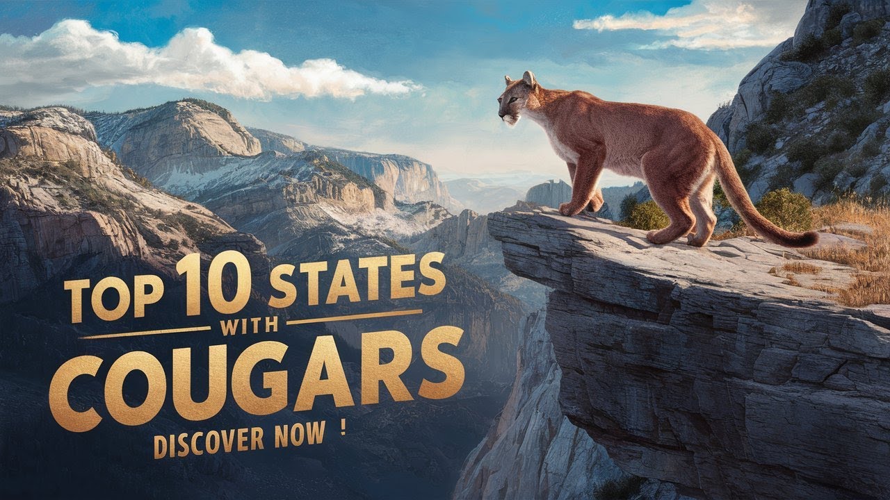 Cougar Facts: Top 10 States With The Most Cougar | Mountain Lions | wildlife USA | Big Cats