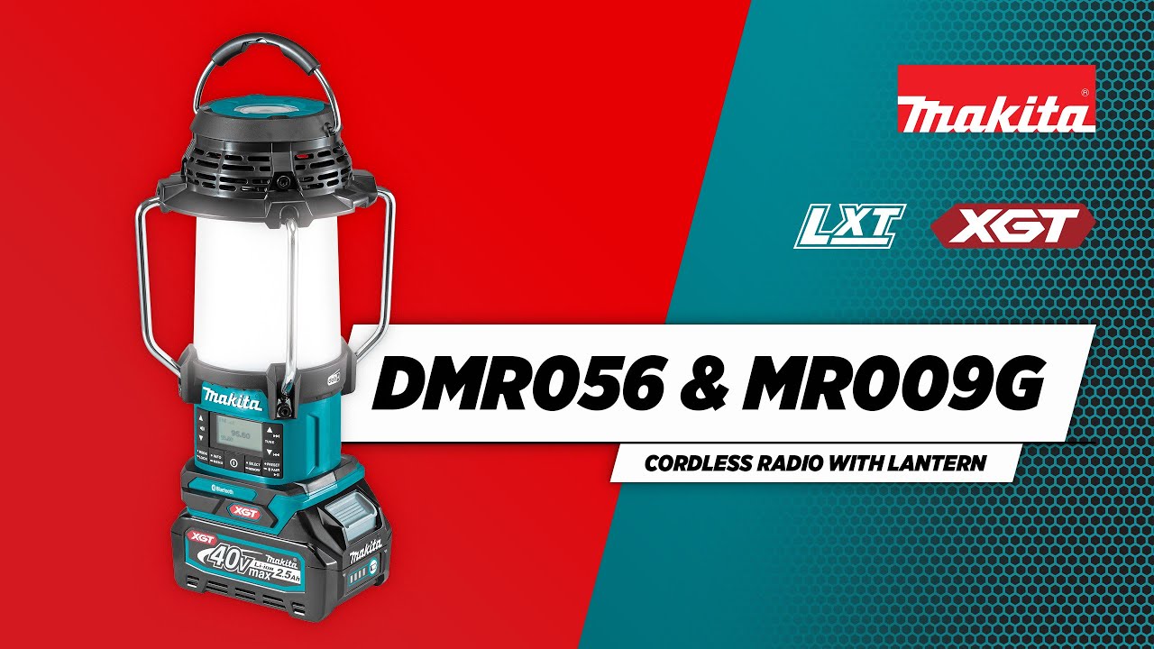 LXT - DMR056 / XGT - MR009G - Cordless job site radio with flashlight