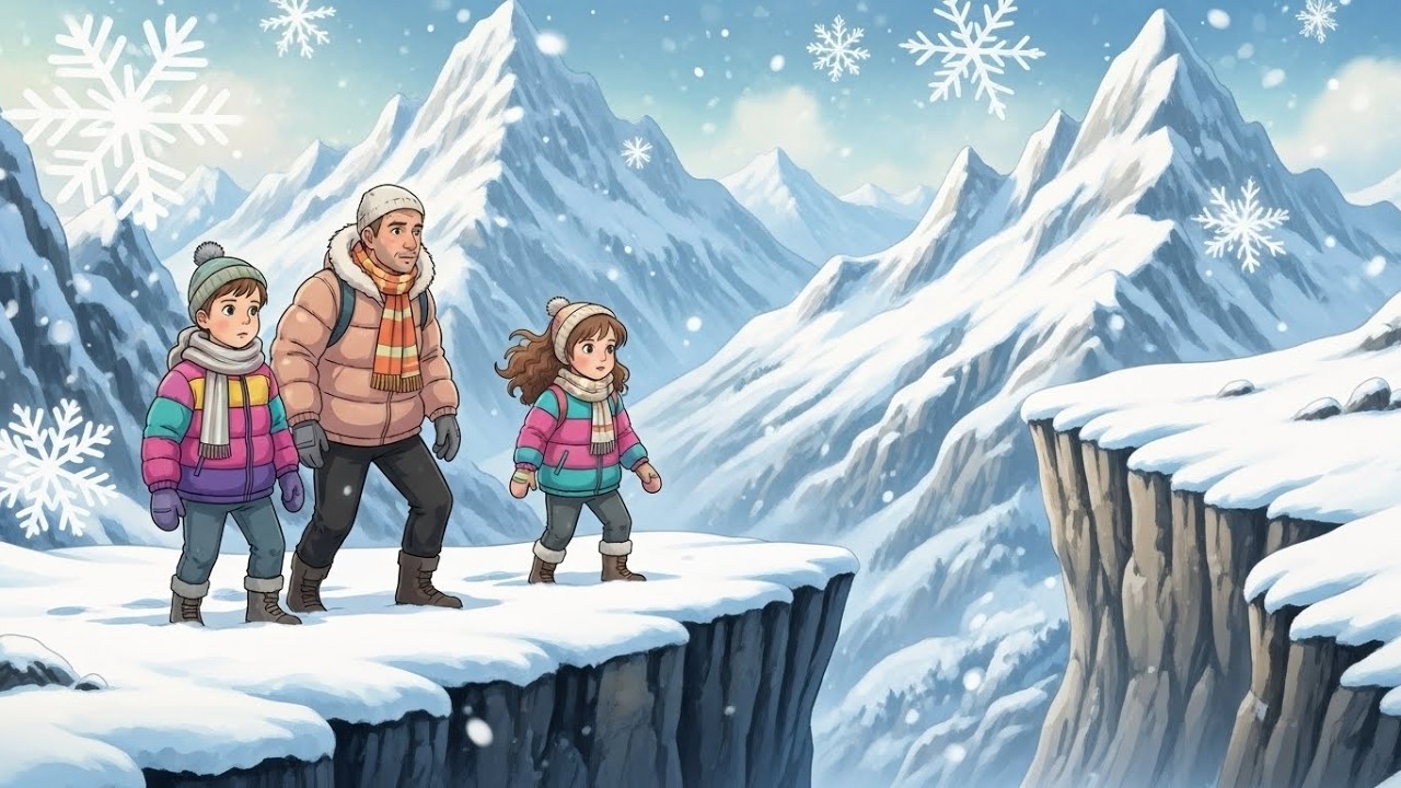A Cozy Ghibli-Style Family Camping Trip in the Snowy Mountains | Ghibli Winter Vibes | Ghibli-Style
