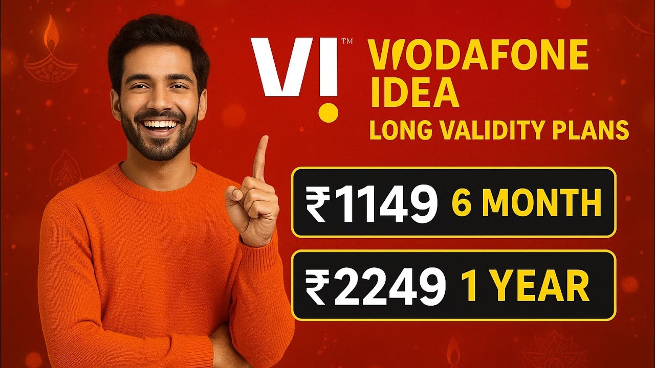 ⚡ Vi ka Naya Dhamaka Offer 💥 6 Month ₹1149 & 1 Year ₹2249 | Unlimited Calls + Data! 🎇Diwali Gift 