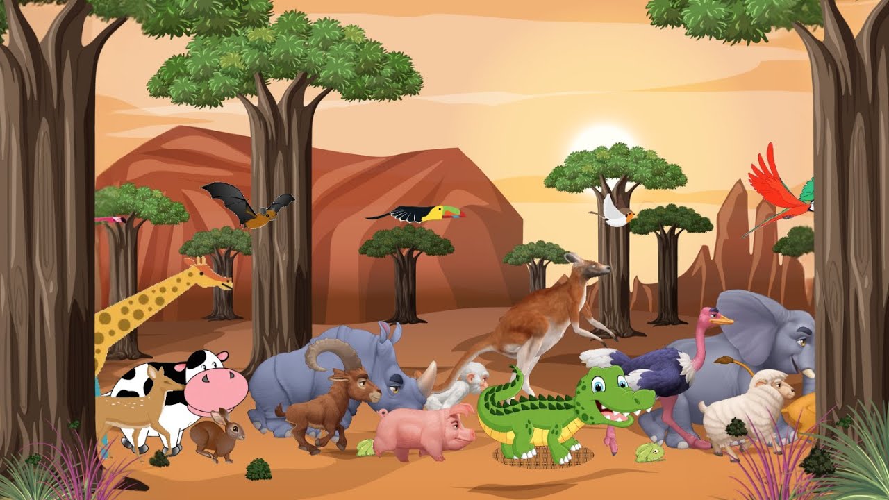 Animal Sounds Song 🎶 Run & Go from Farm to Zoo to Safari 🐾 Best Nursery Rhymes | Super Simple Song