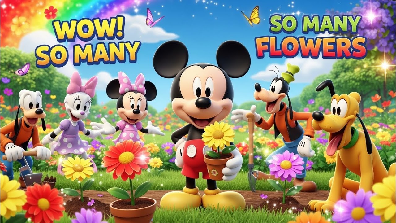 Mickey Mouse Colorful Nursery Garden Adventure 🌸 | “Let’s Make the World Bloom!” 🌼