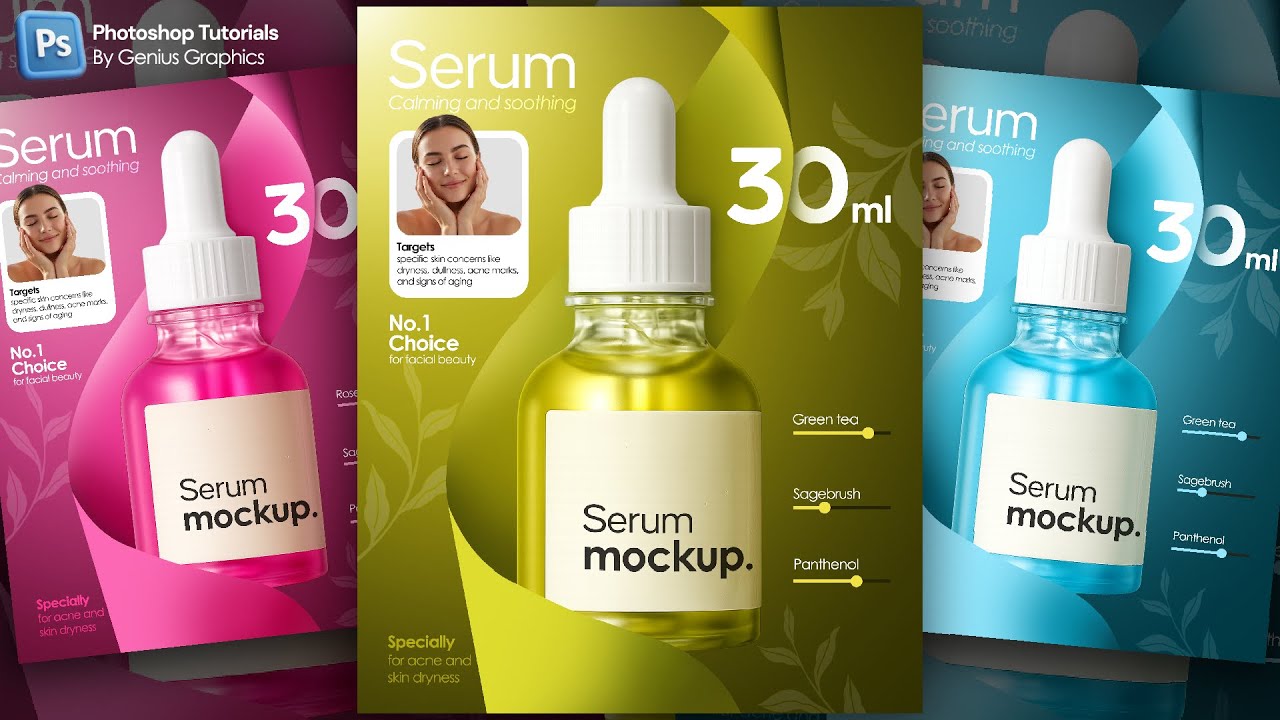Creative Product Manipulation in Photoshop | Serum Bottle Mockup