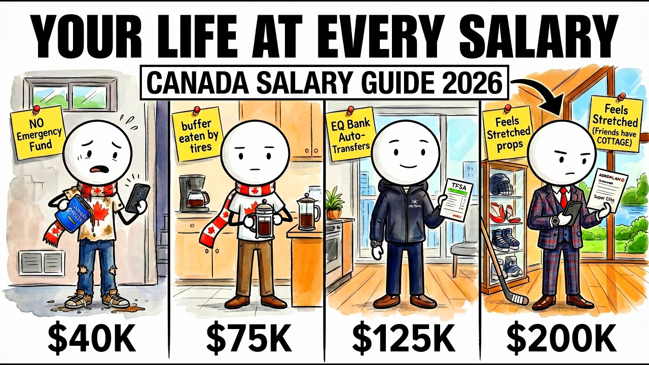 What Life Looks Like at Every Salary Level in Canada ($40K, $75K, $125K, $200K)