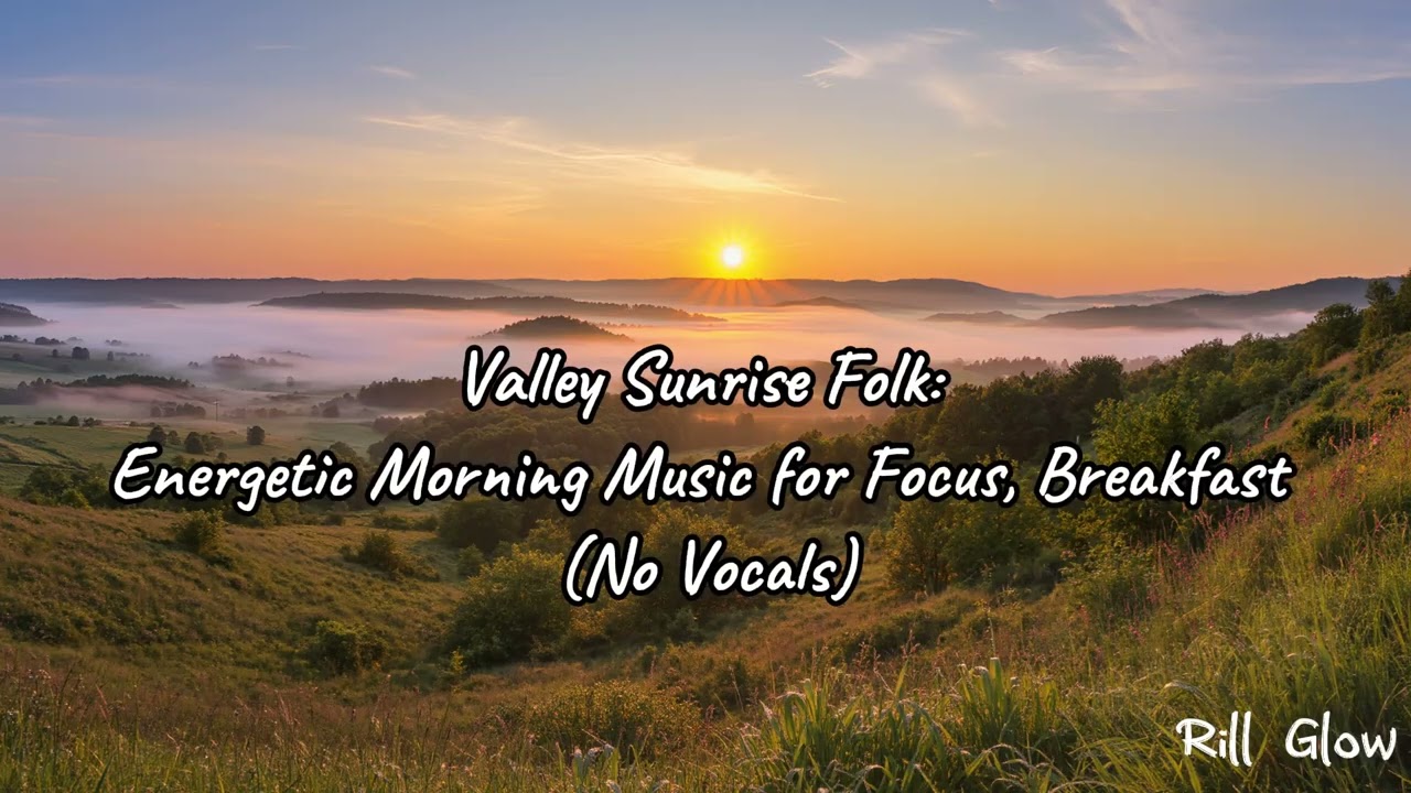 Valley Sunrise Folk: Energetic Morning Music for Focus, Breakfast (No Vocals)