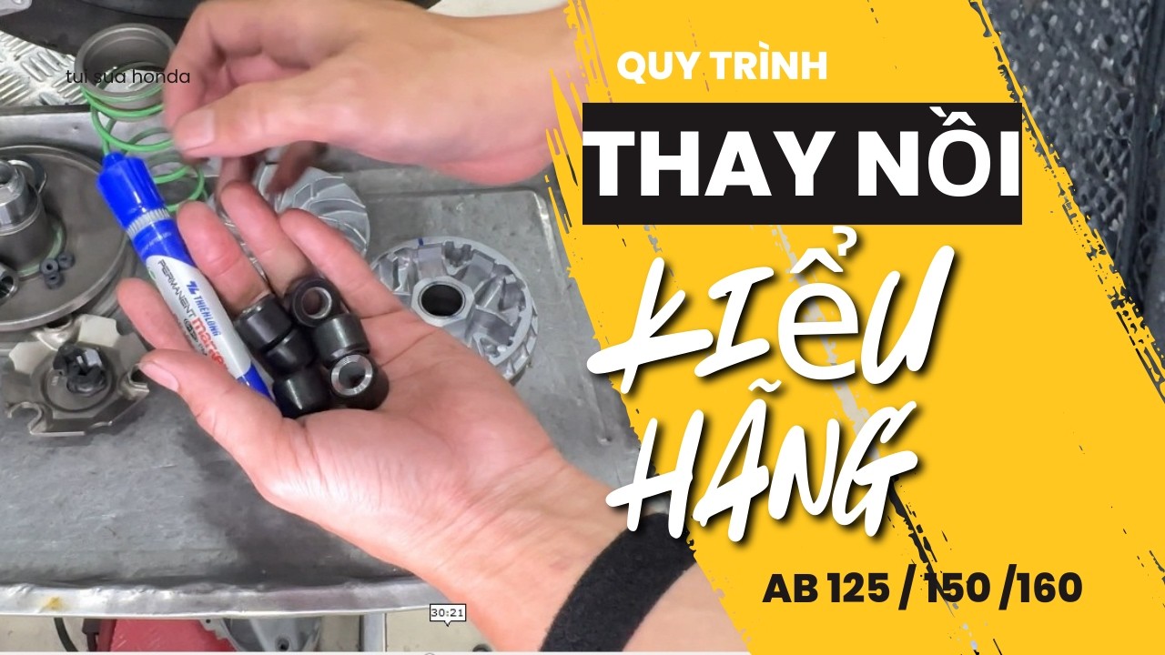 Thay nồi AiR Blade (AB) 125 / 150 /160 kiểu hãng #tuisuahonda #ab125 #ab160