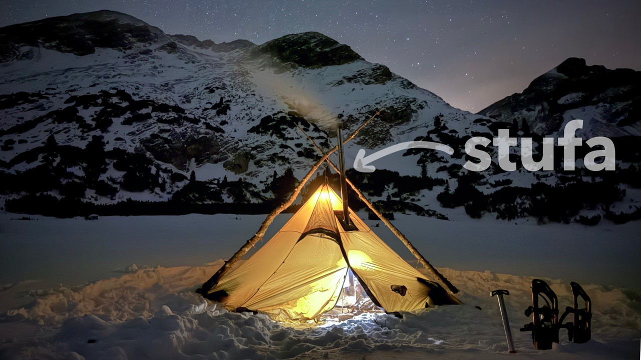 IN TENDA CON LA STUFA AI PIEDI DELLA CRODA ROSSA D'AMPEZZO CON @Pescho Anvi | DOLOMITI [4K]