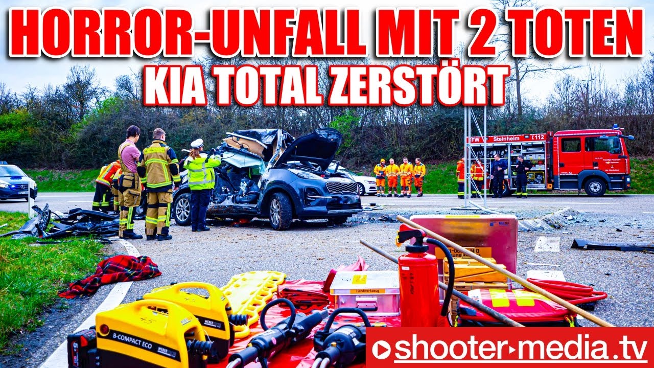 ❌  HORROR-UNFALL mit 2 TOTEN  ❌ | 🚒  Ford Van rammt Kia - Fahrzeug total zerstört  🚒