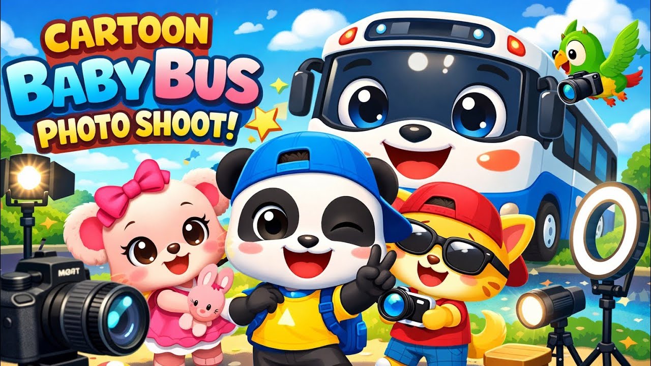 Cartoon Baby Bus Photo Shoot 📸 | Funny Kids Cartoon | Baby Bus New Episode