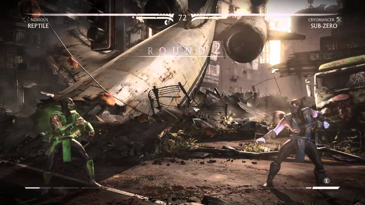 Mortal Kombat X - Reptile Klassic skin vs Zub-Zero Klassic skin gameplay