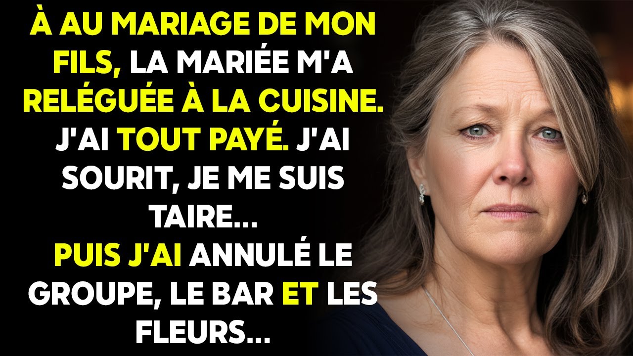 Au mariage de mon fils, la mariée m’a envoyée à la cuisine… J’ai tout annulé