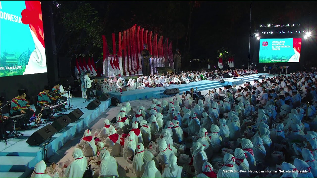LIVE: Doa Kebangsaan 80 Tahun Indonesia Merdeka, Jakarta, 1 Agustus 2025