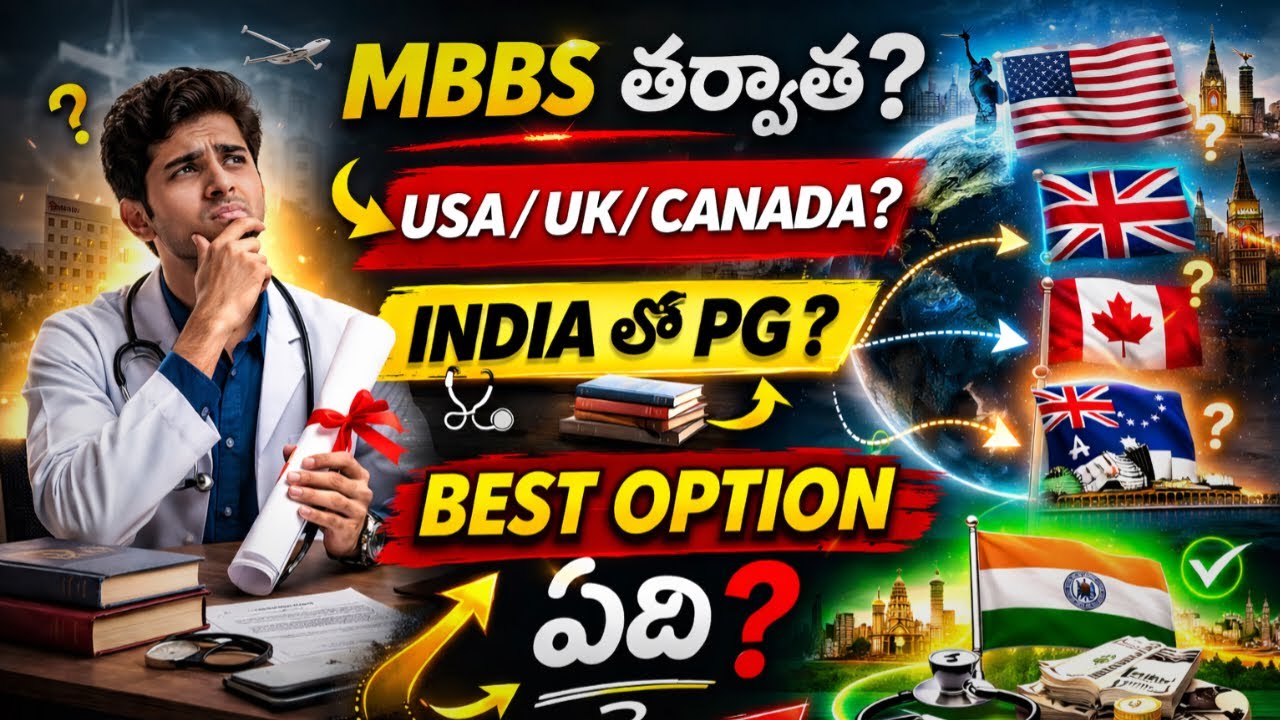 MBBS తరువత Medical-PG ఎలా ? PG Options USA 🇺🇸 ,UK 🇬🇧 ,Canada 🇨🇦 ||