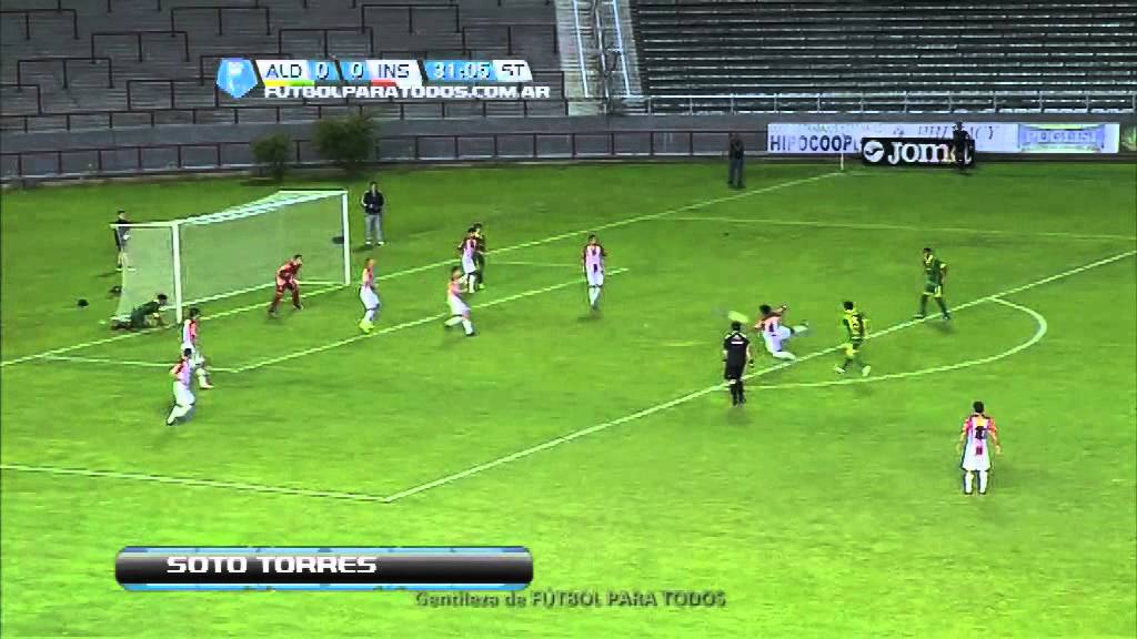 Gol de Soto Torres. Aldosivi 1 Instituto 0. Fecha 26. Torneo Primera B Nacional.F&uacute;tbol Para Todos