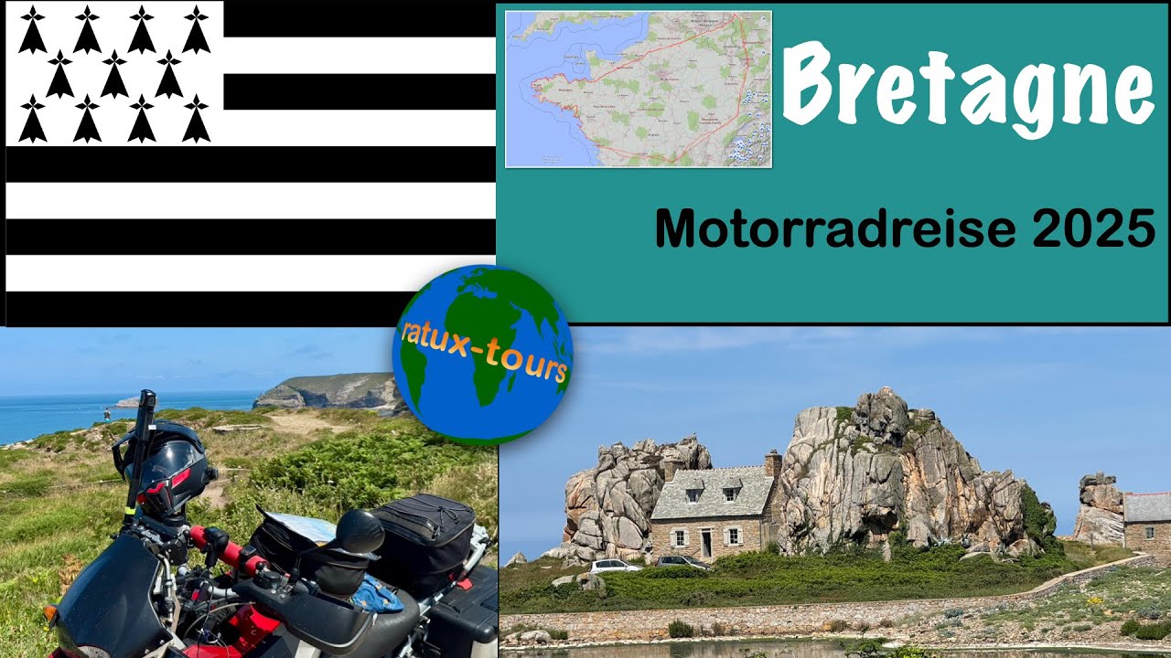 Motorradreise entlang der Küste der Bretagne