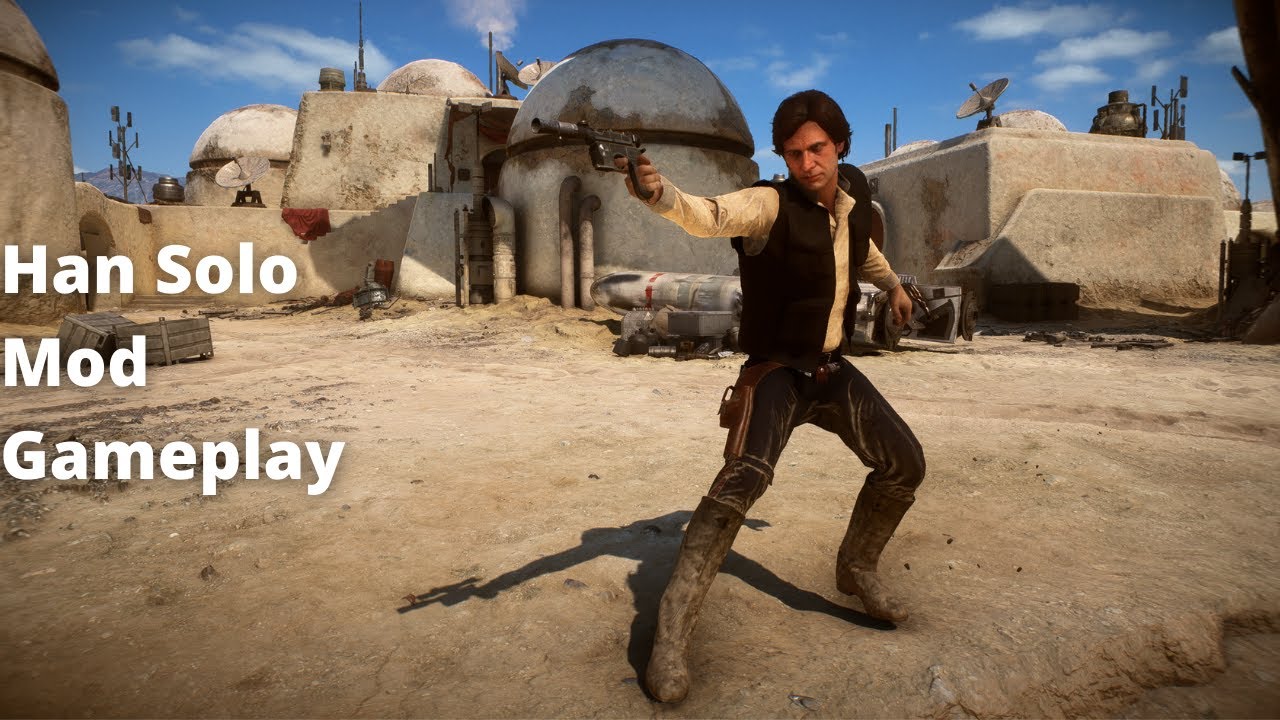 Star Wars Battlefront II - Harrison Ford's Han Solo Mod Gameplay (A New Hope)