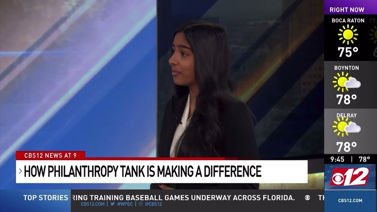 Maya Behura on CBS 12 talking about Endgame Education | Philanthropy Tank PBC