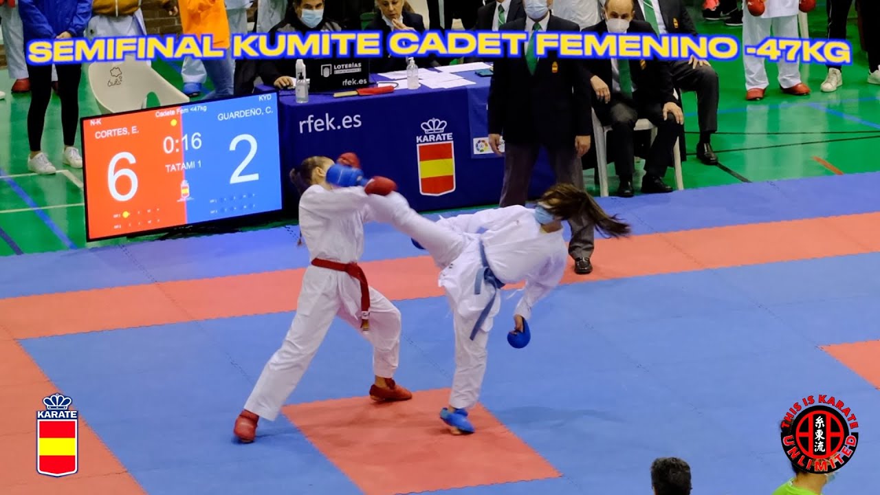 SEMIFINAL KUMITE CADET FEMENINO -47KG GRAN FINAL DE LA LIGA NACIONAL DE KARATE 2021 #rfekarate 4K