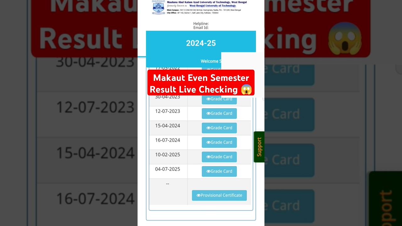 Makaut Even Semester Result Live checking 🎉#makaut_exam #makaut