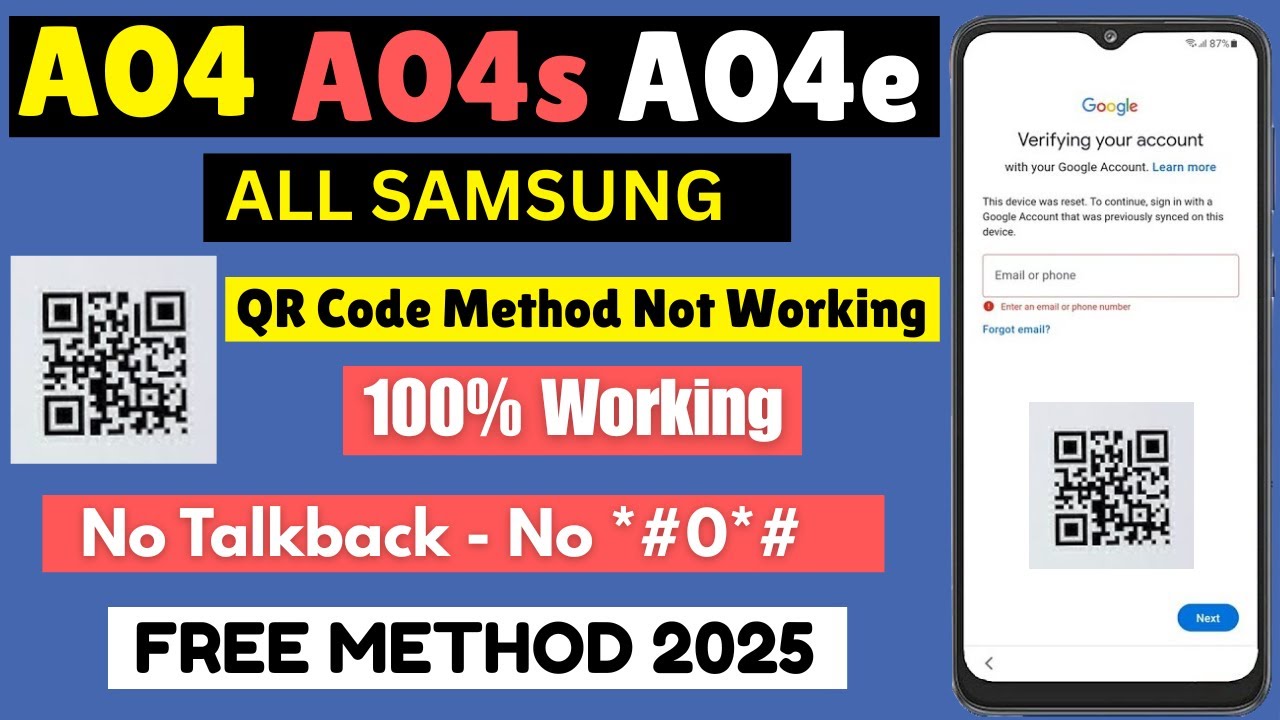 SAMSUNG A04e FRP BYPASS ANDROID 13/14 | FREE METHOD 2025