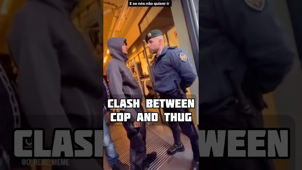 Police vs. Thug: Intense Showdown.#kravmaga#martialarts #fighter #fight #fyp #boxing #sports #shorts