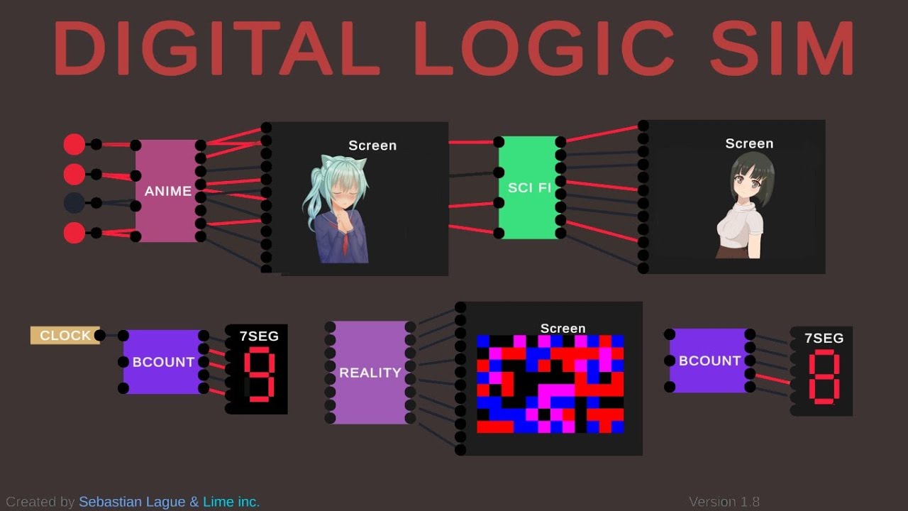 Digital Logic Sim 2 using the Screens !