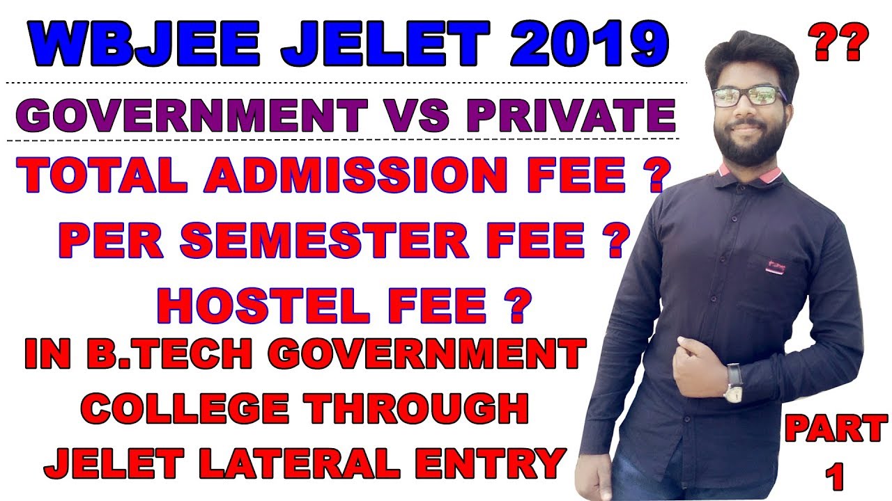 JElET 2019 || Admission Fee in Government B.Tech College || Total Admission, Semester, Hostel Fee.