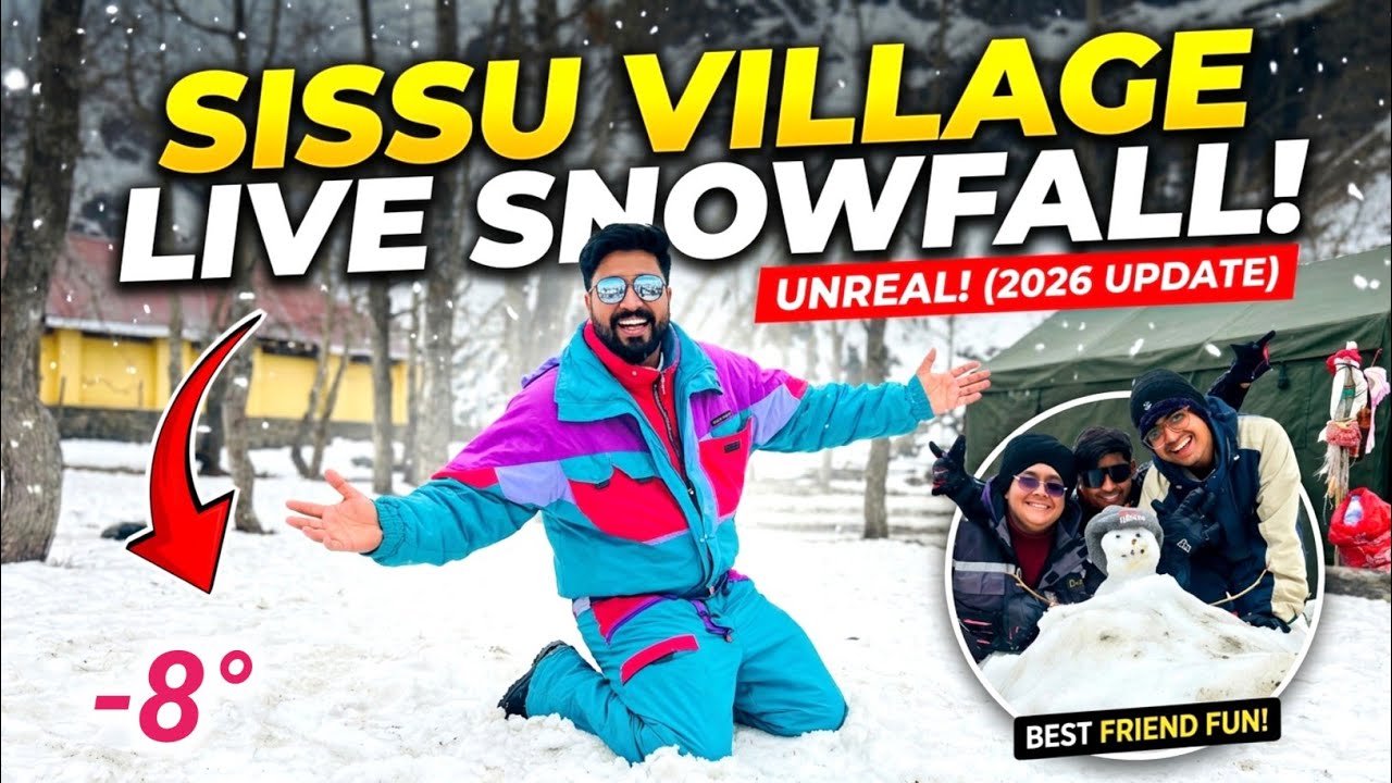 Sissu Live snowfall 😍Manali | Sissu Himachal Pradesh | Manali To Sissu | Full Enjoy 😉 #sissuvalley 