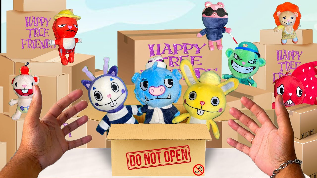 I Opened Happy Tree Friends Giant Box. Undoxing HTF Plush Toys Collection